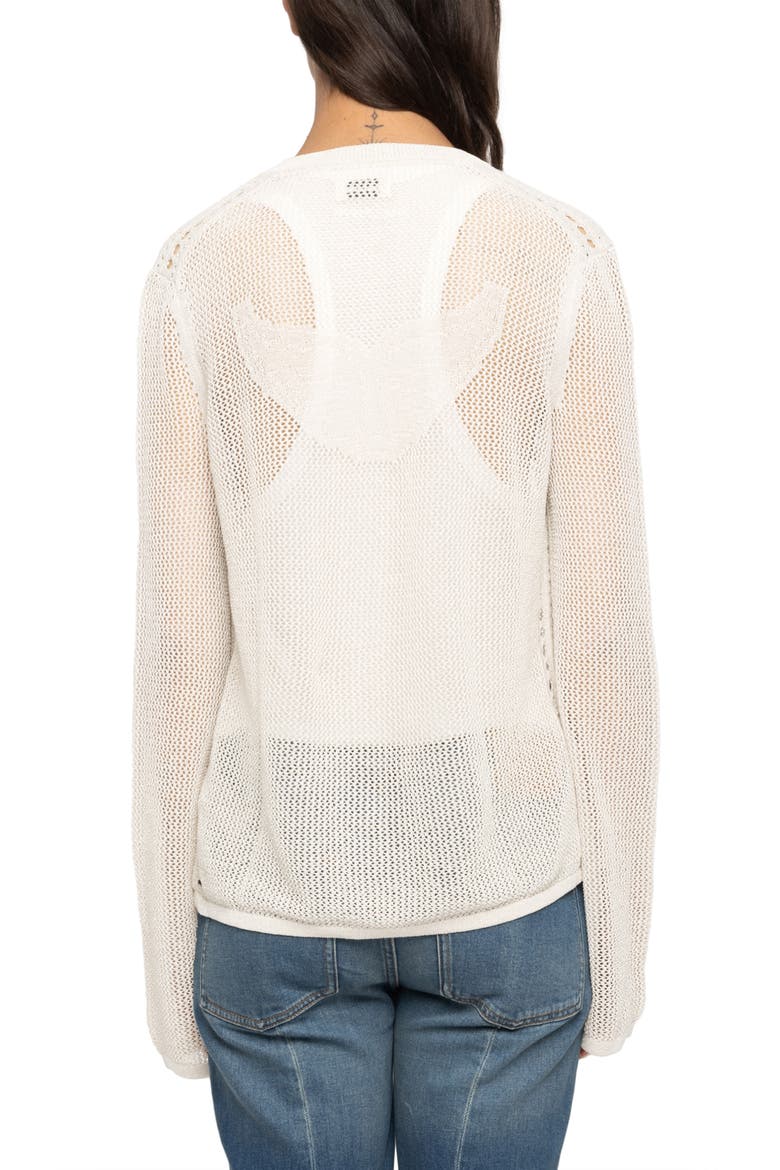 Mandala Angel Wings Logo Sweater, Alternate, color, VANILLE