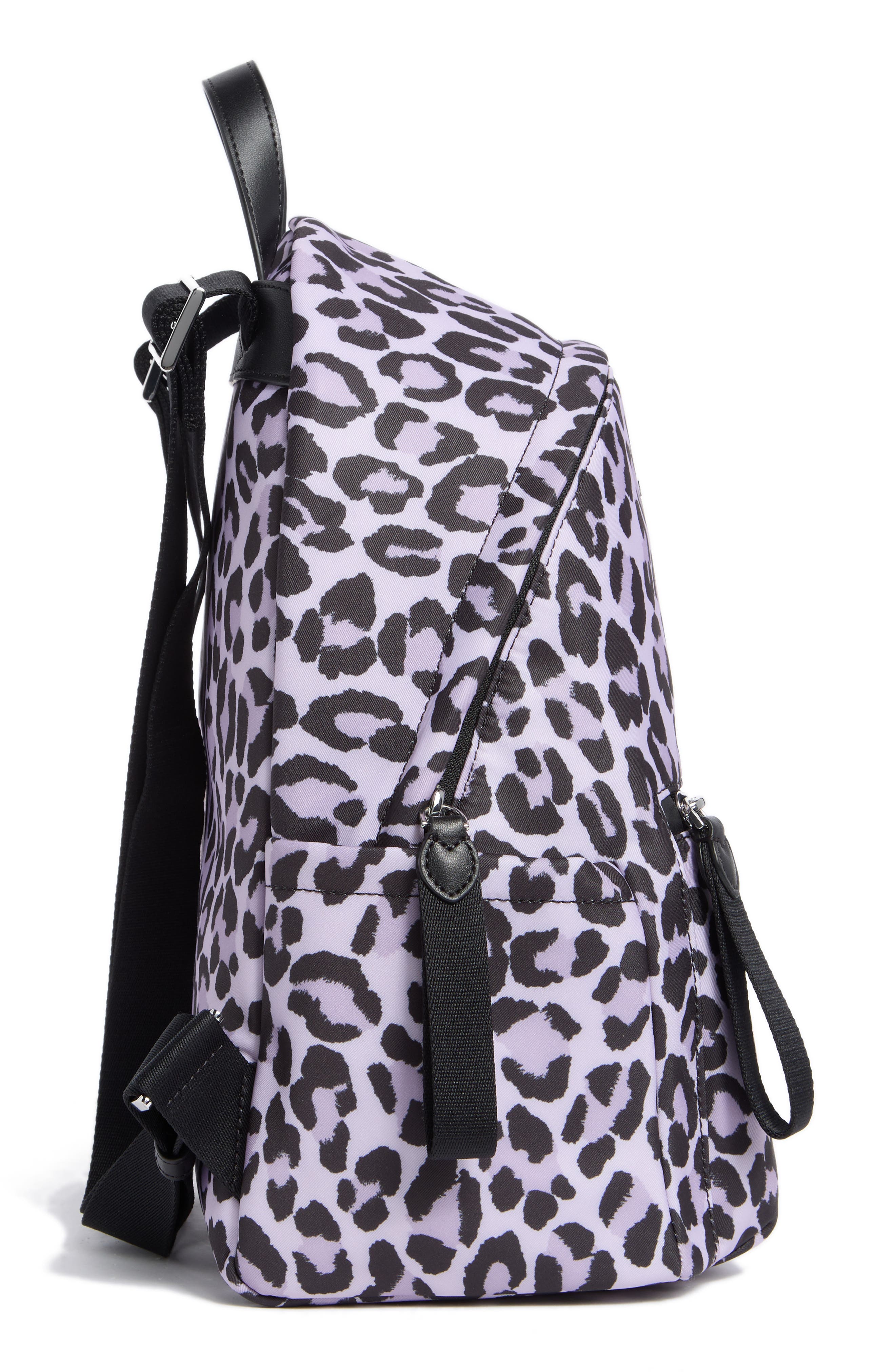 Kate Spade New York chelsea spotted leopard print backpack, Alternate, color, Violet Mist Multi