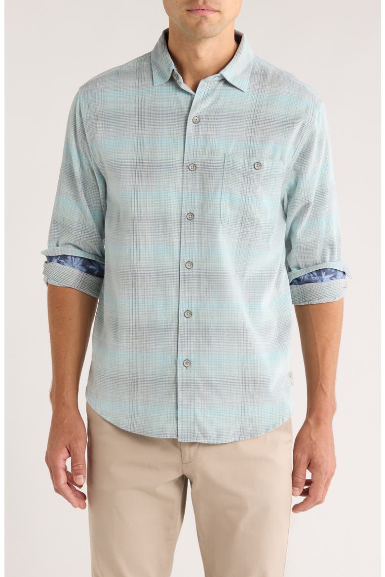 Coastline Cord Cotton Button-Up Shirt, Main, color, BABY FERN
