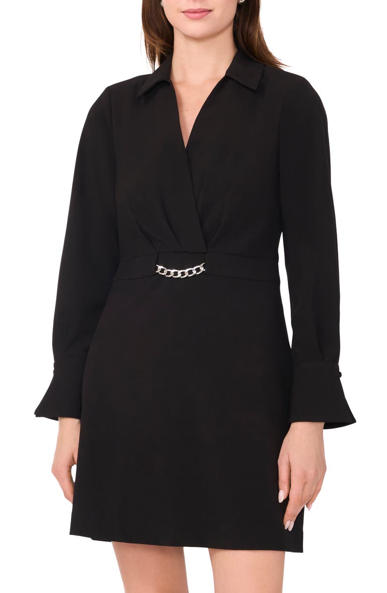 Halogen<sup>®</sup> Chain Long Sleeve Minidress, Alternate, color, 