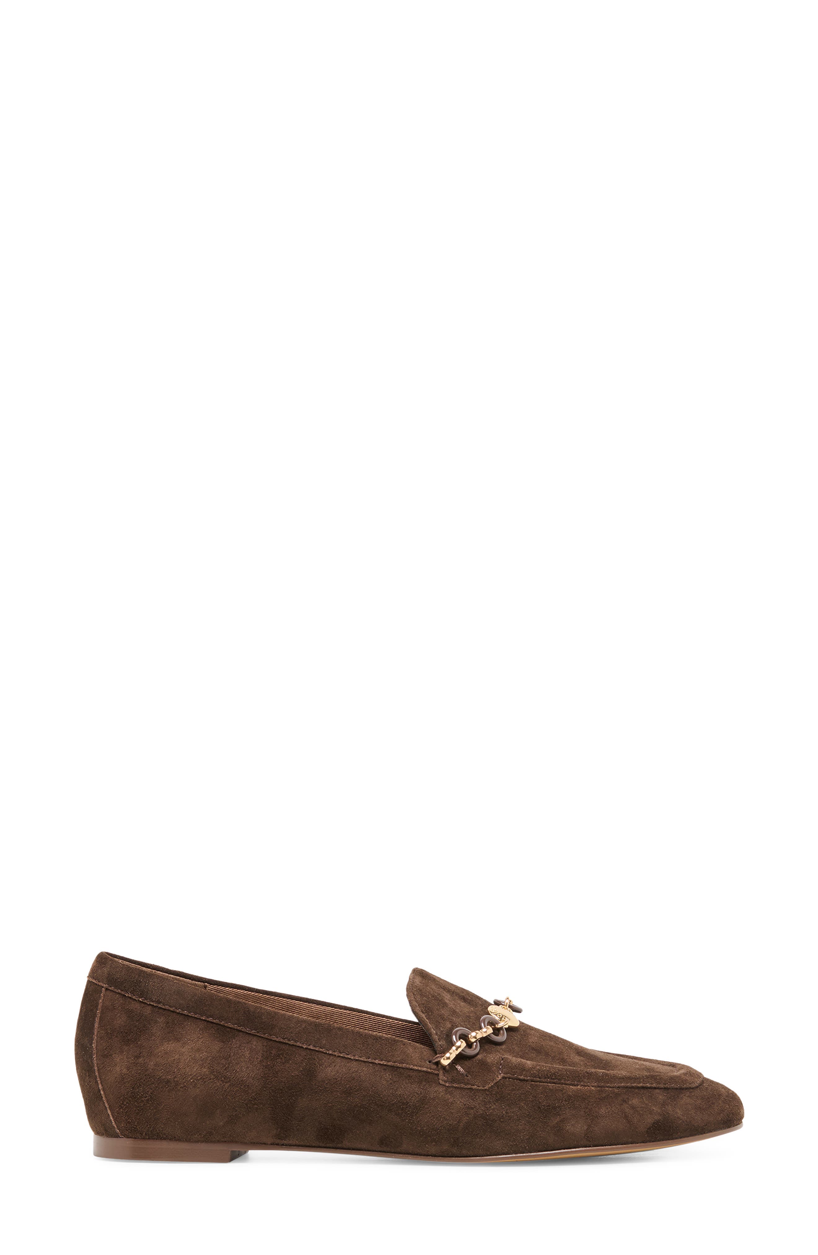 Kiala Embellished Raffia Loafer, Alternate, color, DARK BROWN SUEDE