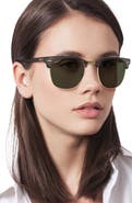 Ray-Ban Classic Clubmaster 51mm Polarized Sunglasses