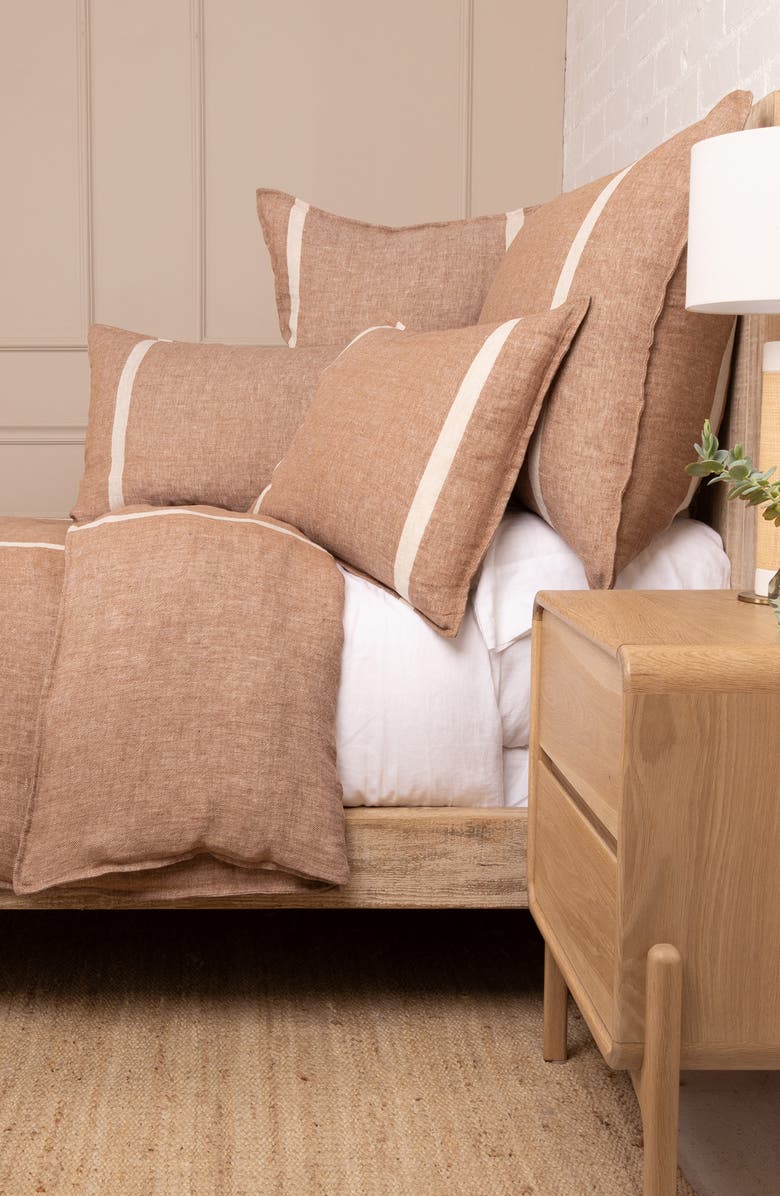 Pom Pom at Home Rory Linen Sham, Alternate, color, Terra Cotta/ Flax