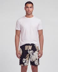 Lords of Harlech Monstera Floral Mens Flat Front Short