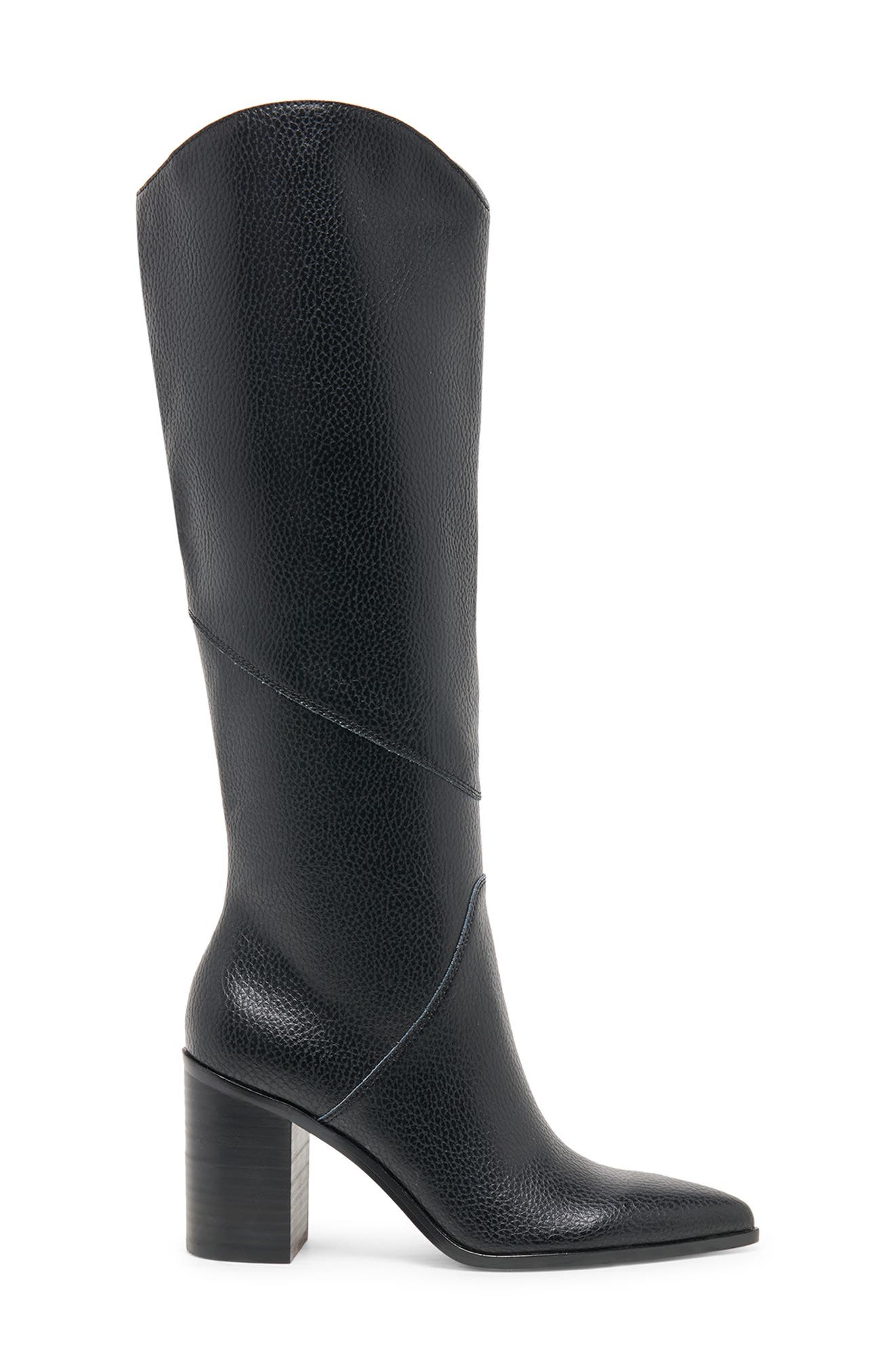 Tempy Leather Knee High Boot, Alternate, color, BLACK LEATHER