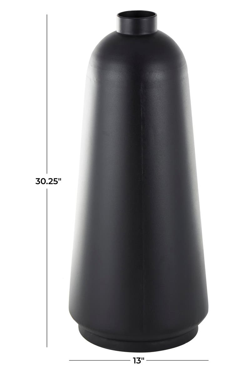 VIVIAN LUNE HOME Black Metal Vase, Alternate, color, Black