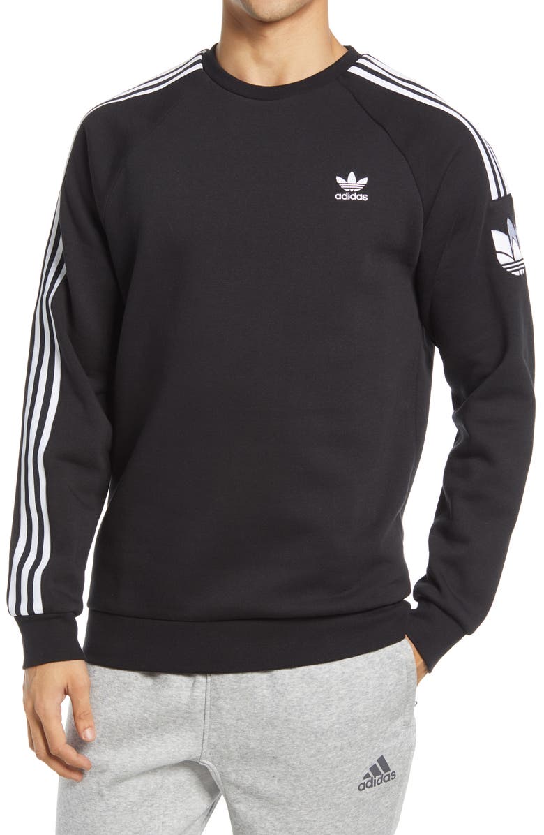 adidas Originals Men's 3-Stripes Crewneck Sweatshirt, Main, color, 