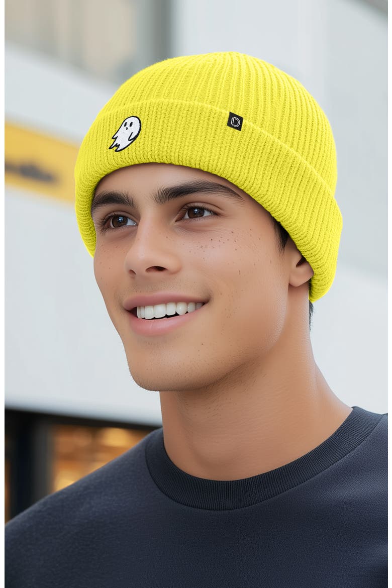 Ghost Beanie, Alternate, color, Neon Yellow