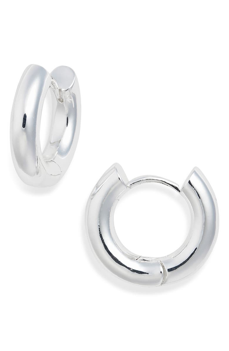 Nordstrom Tube Hoop Earrings, Main, color, Silver