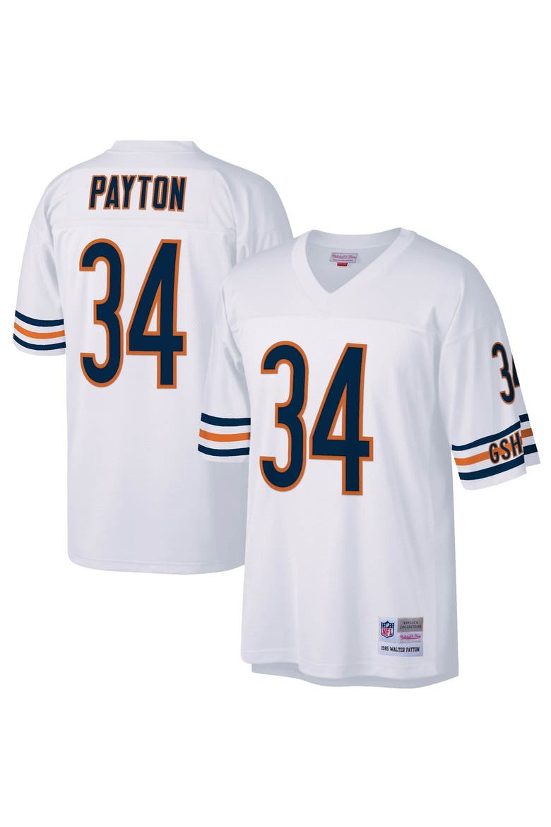 Men's Mitchell & Ness Walter Payton White Chicago Bears Legacy Replica Jersey, Main, color, White