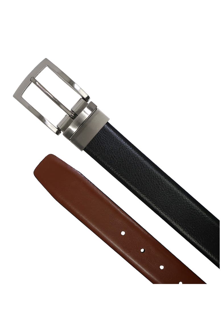 Reversible Leather Belt, Alternate, color, BLACK/ COGNAC REVERSIBLE