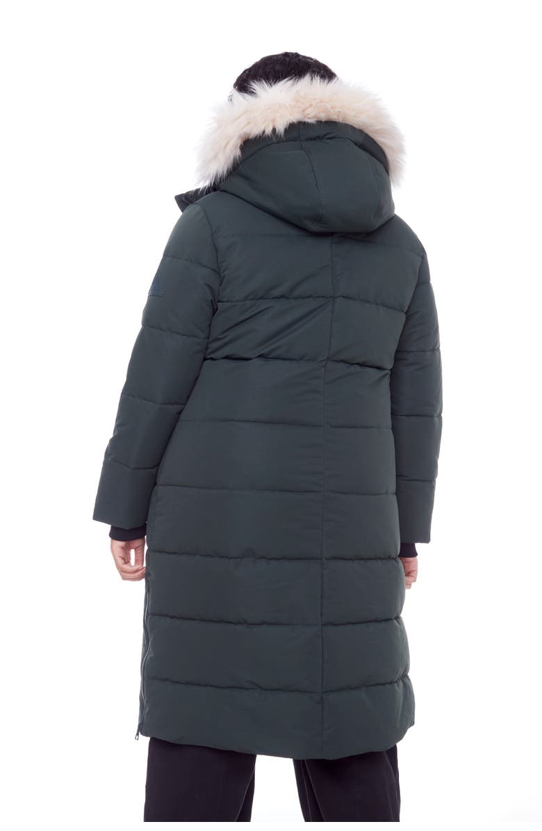 Alpine North KLUANE PLUS SIZE - Vegan Down Ultra Long Winter Parka, Alternate, color, Green