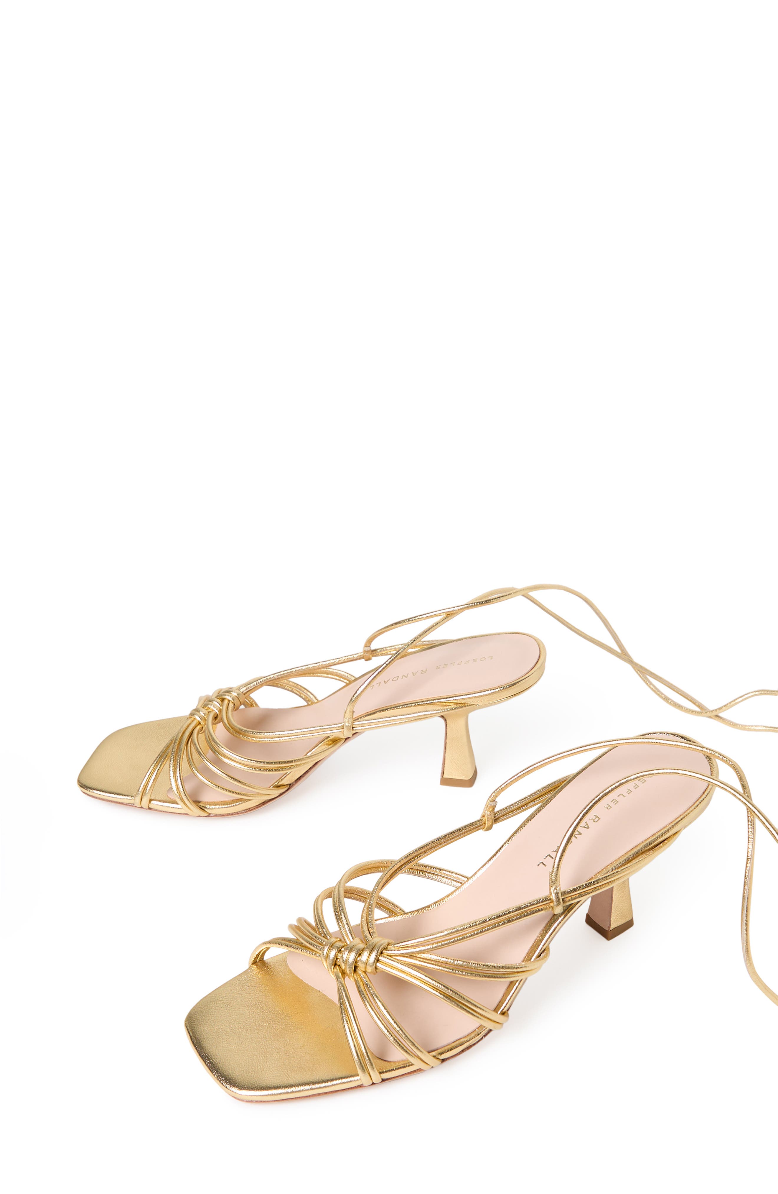 Loeffler Randall <p>Vivienne Lace Up Sandal (Women) </p>, Alternate, color, Gold
