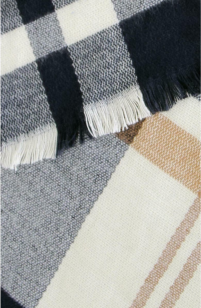 Belle & Bloom Staten Island Plaid Scarf, Alternate, color, Navy