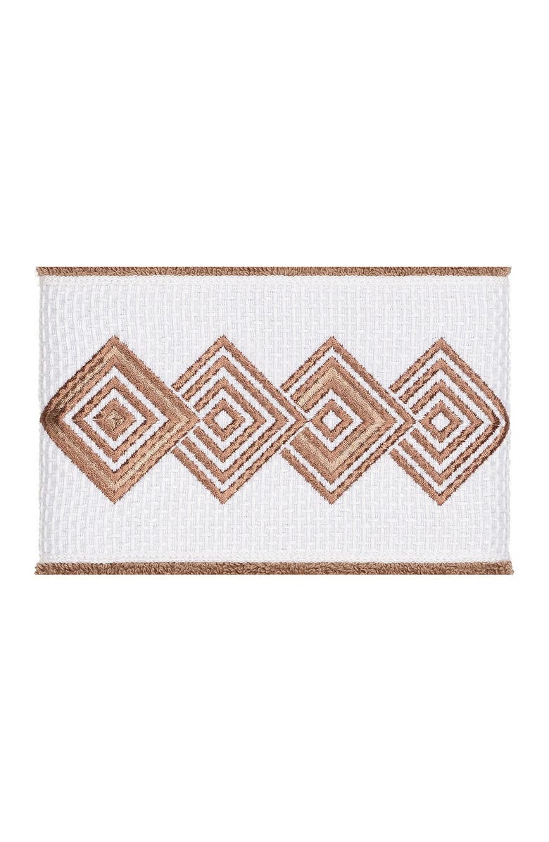 Linum Home Textiles Noah Embellished Hand Towel - Set of 2 - Latte, Alternate, color, Latte
