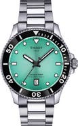 Tissot Seastar 1000 Turquoise Dial Bracelet Watch, 40mm