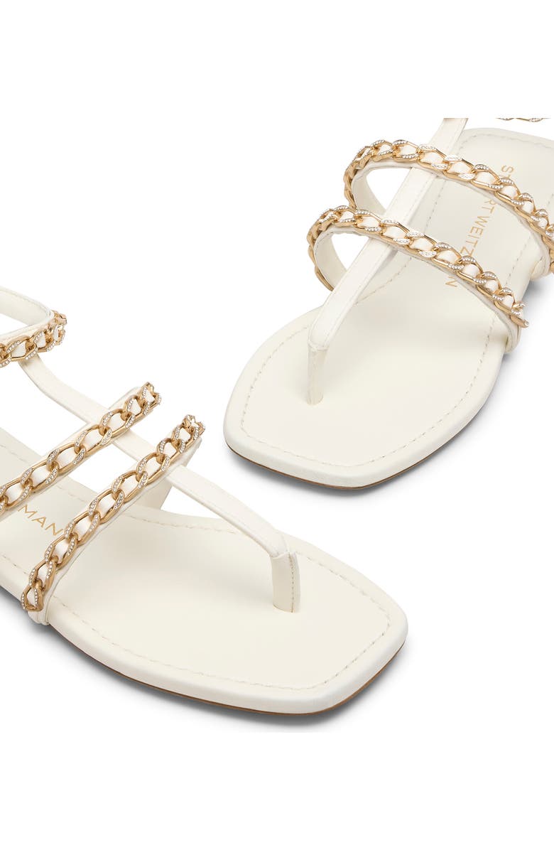 Stuart Weitzman Soluxe Crystal Sandal, Alternate, color, Cream