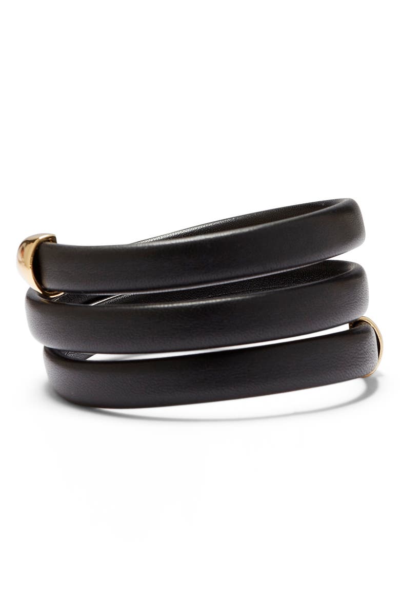Vince Camuto Leather Wrap Bracelet, Main, color, 