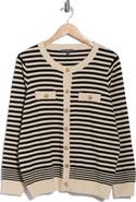 Adrianna Papell Stripe Cardigan