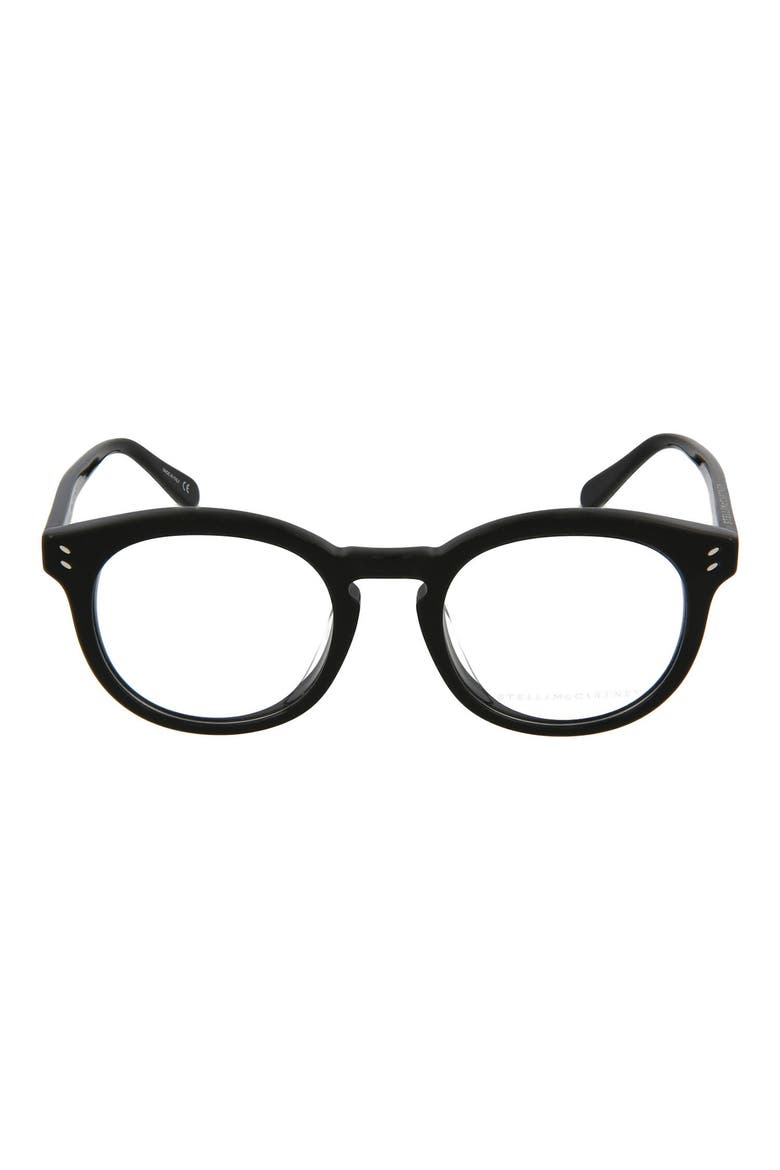 50mm Round Optical Frames, Main, color, BLACK BLACK TRANSPARENT/ TRN