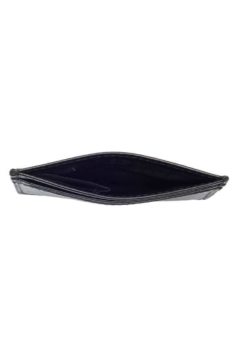 Margot Leather Card Case, Alternate, color, BLACK