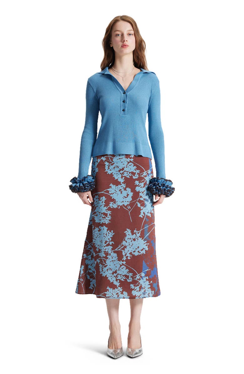 THEO The Label Hydra Printed Maxi Skirt, Main, color, 