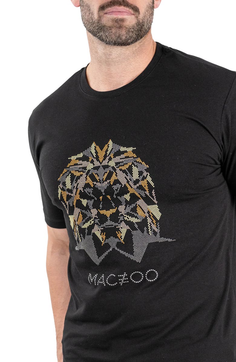 Maceoo Stone Lion Embellished Cotton Graphic T-Shirt, Alternate, color, 