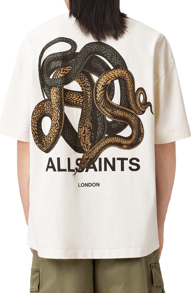 AllSaints Reticulate Cotton Graphic T-Shirt, Alternate, color, Sandy White