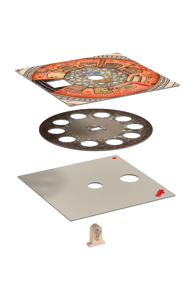 HABA Inspector Mouse The Great Escape - Detective Board Games for Family Night, Cooperative Memory Games for Ages 5+, Includes 3D Playing Board, Alternate, color, Yellow Multi