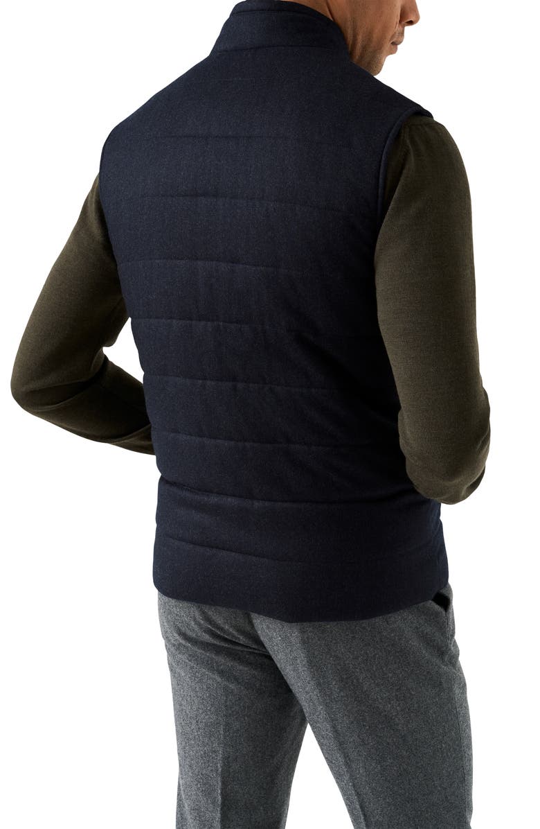 Eton Quilted Wool Vest, Alternate, color, Navy