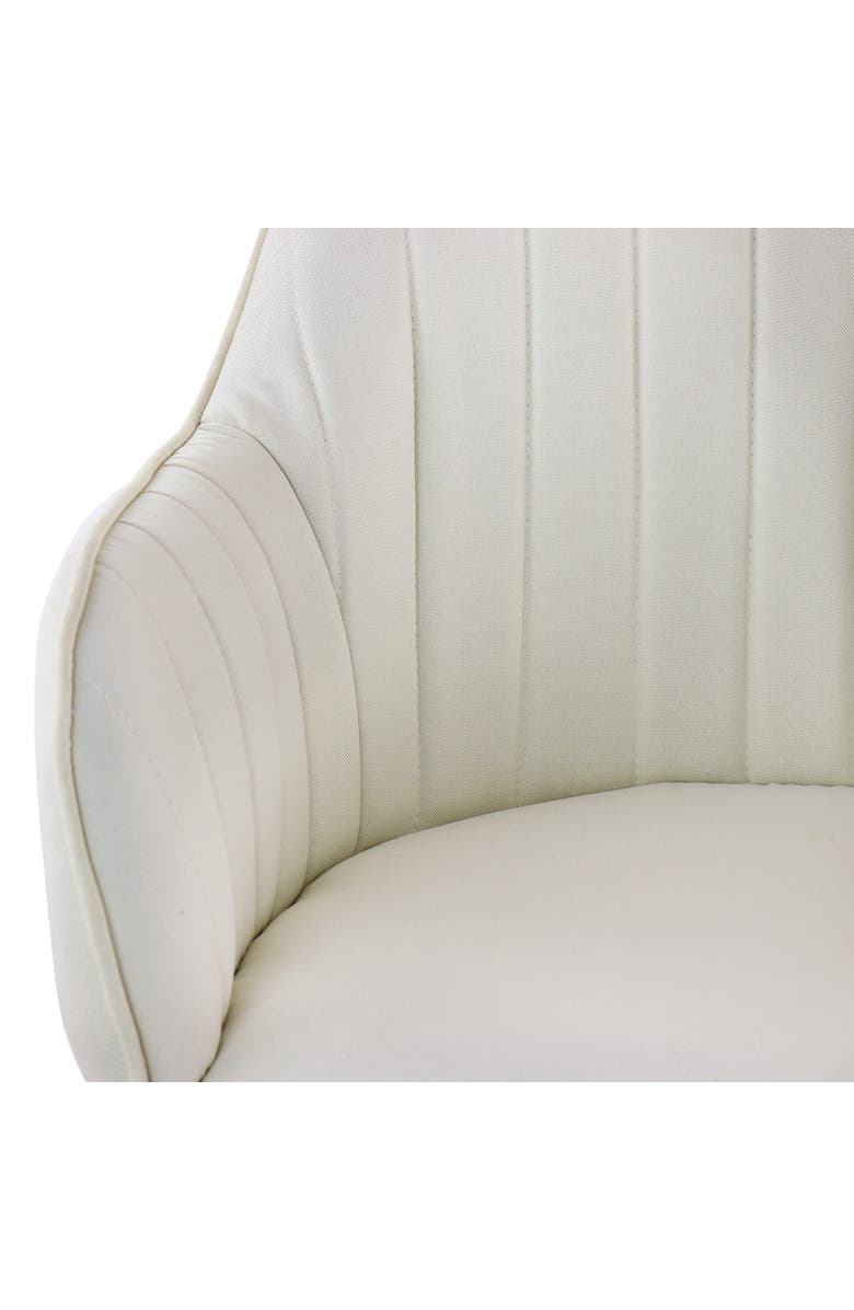 Elama 2 Piece Fabric Accent Chair with Metal Legs, Alternate, color, Beige