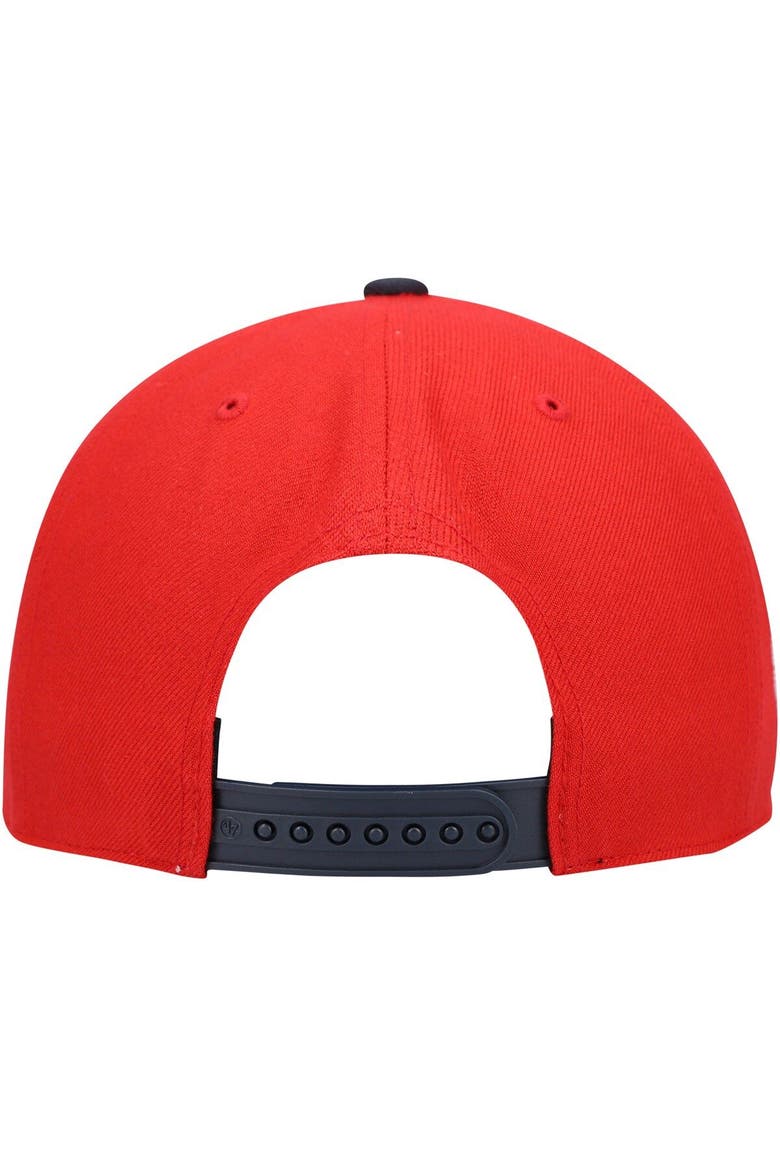 Men's '47 Red Washington Capitals Captain Snapback Hat, Alternate, color, RED
