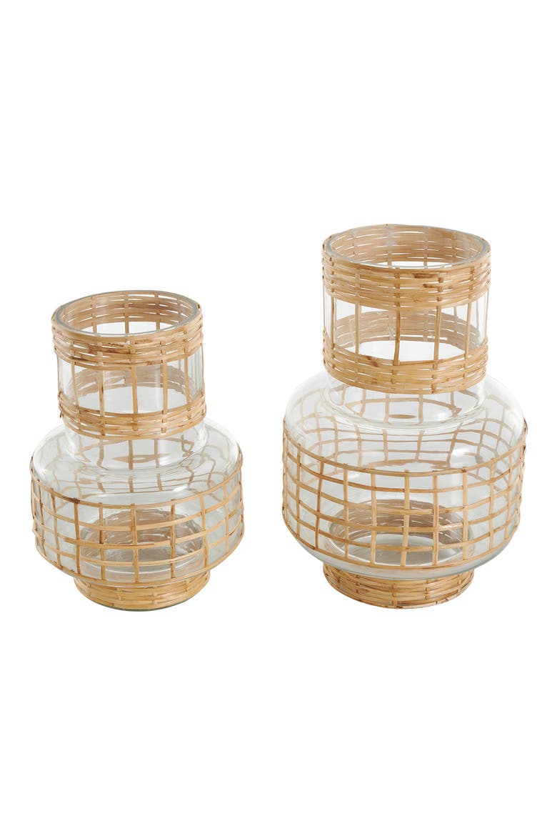 Set Of 2 Glass Vases, Main, color, CLEAR