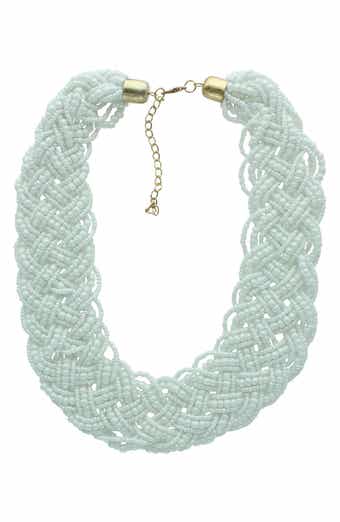 OLIVIA WELLES Damari Beaded Collar Necklace