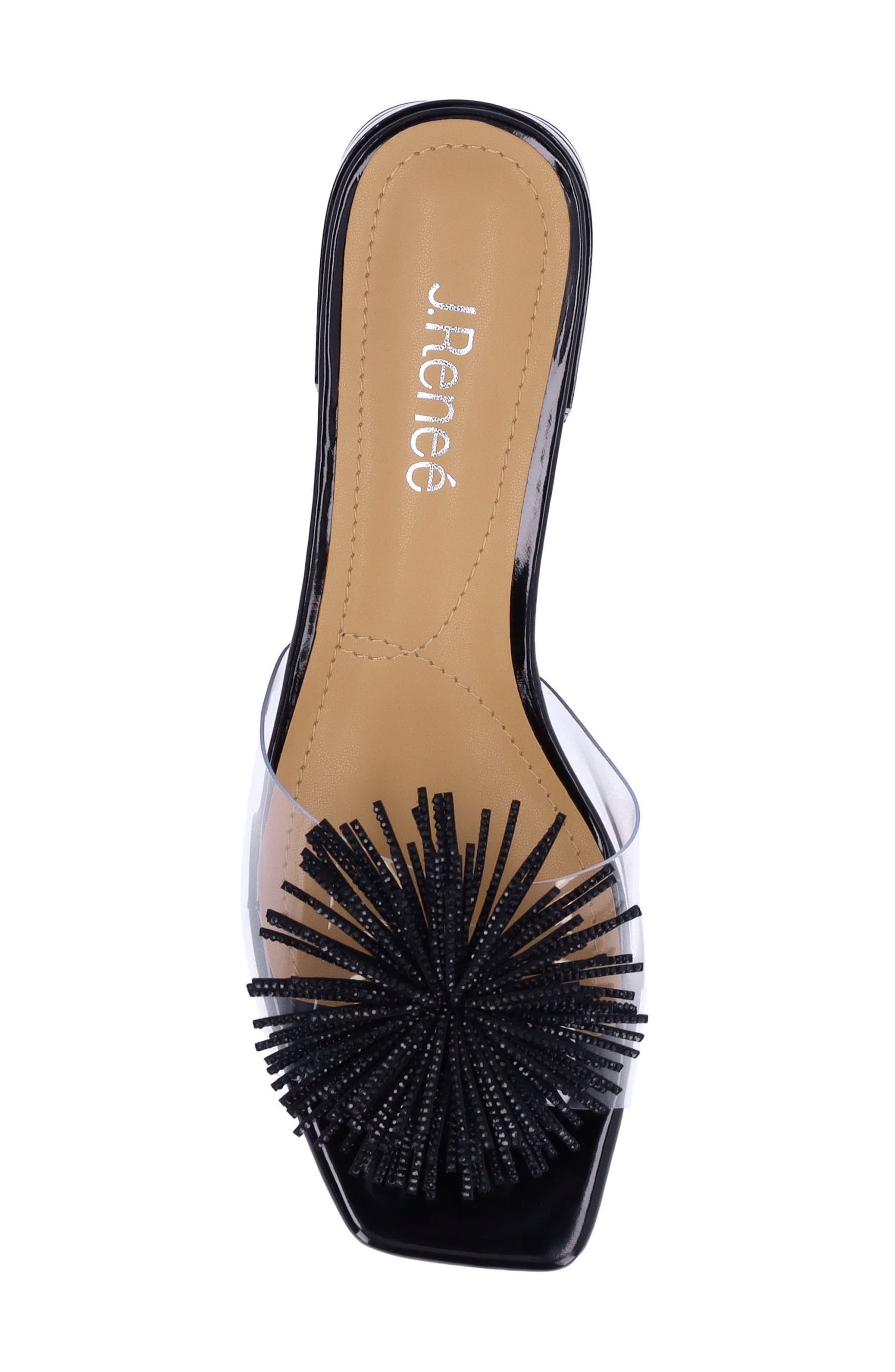 J. Reneé Cherita Slide Sandal, Alternate, color, Clear/ Black