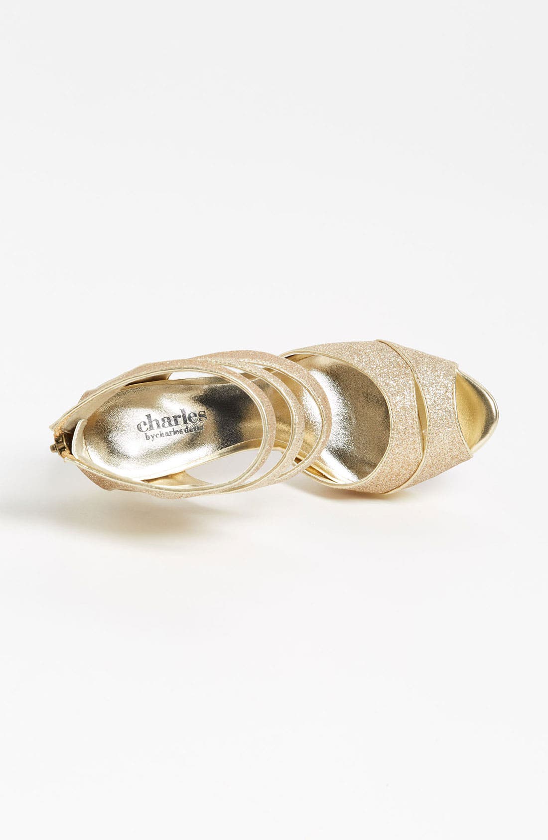 'Gazette' Sandal, Alternate, color, GOLD GLITTER