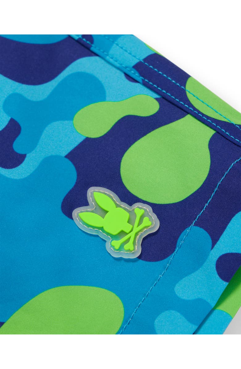 Psycho Bunny Gerry Print Swim Trunks, Alternate, color,