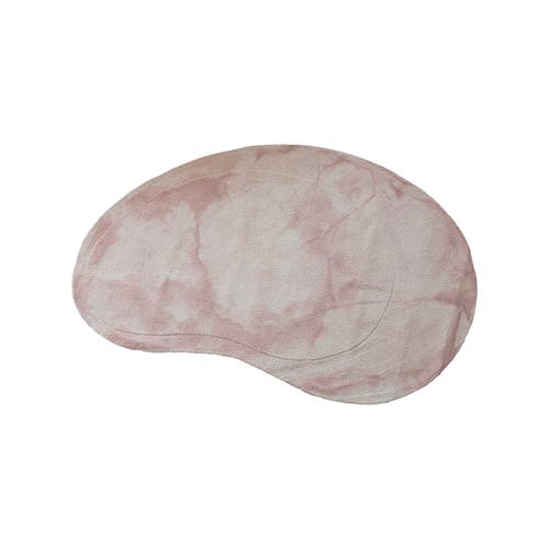 Storied Home Wool And Reclaimed Cotton Organic Shaped Rug, Pink And Cream