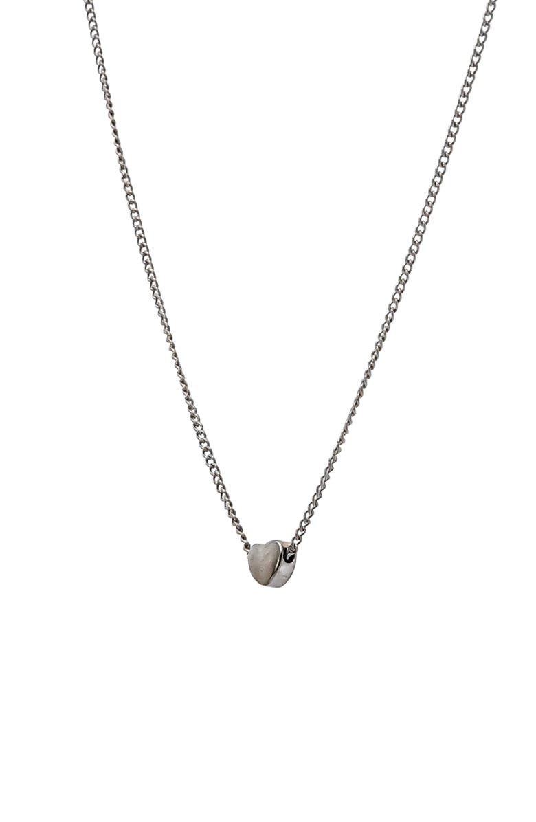 Bearfruit Jewelry Amara Petite Heart Pendant Necklace Dainty Trendy, Alternate, color, Dark Grey