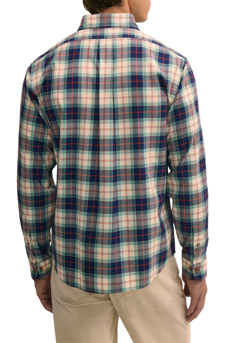Friday Cotton Twill Button Down Shirt, Alternate, color, IVORYPLALID