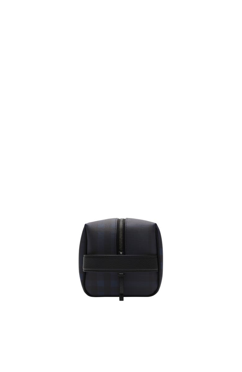 Burberry Check Travel Pouch, Alternate, color, Navy