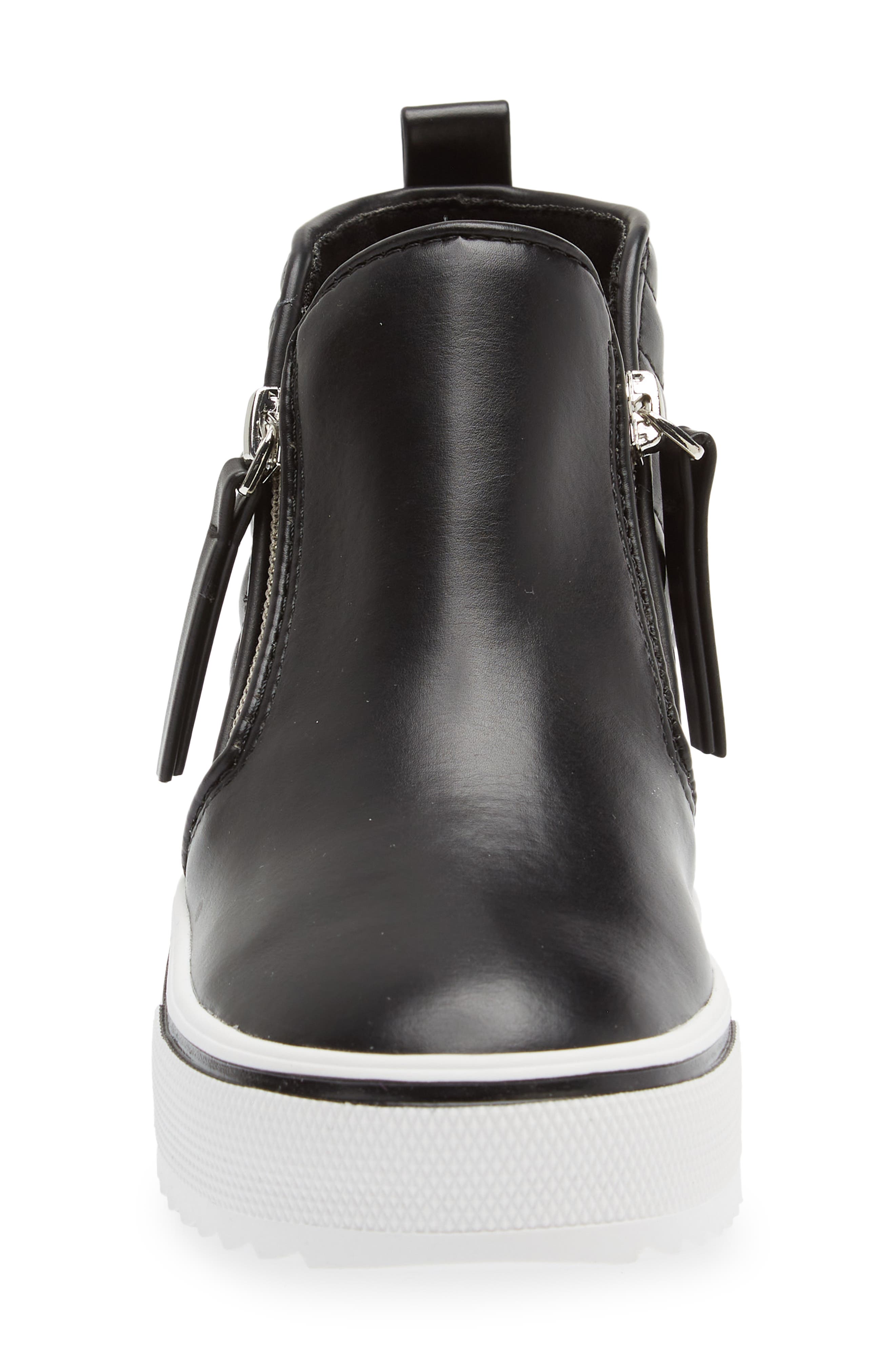 JVicey Quilted Zip Sneaker, Alternate, color, BLACK