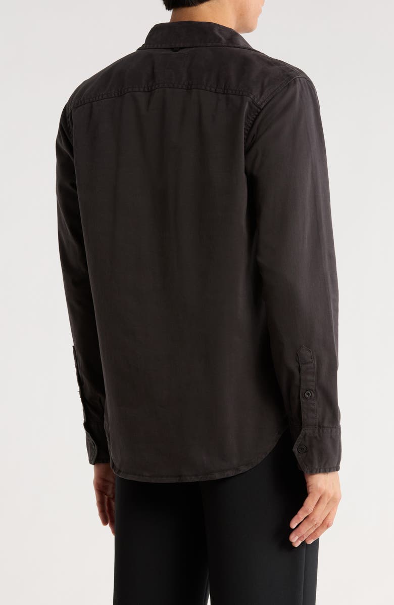 rag & bone Jack Stretch Cotton Shirt Jacket, Alternate, color, Black
