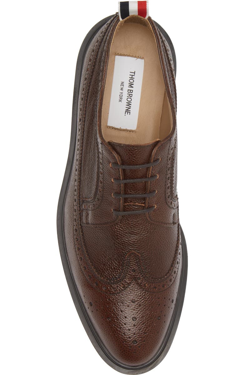 Thom Browne Longwing Derby, Alternate, color, Brown