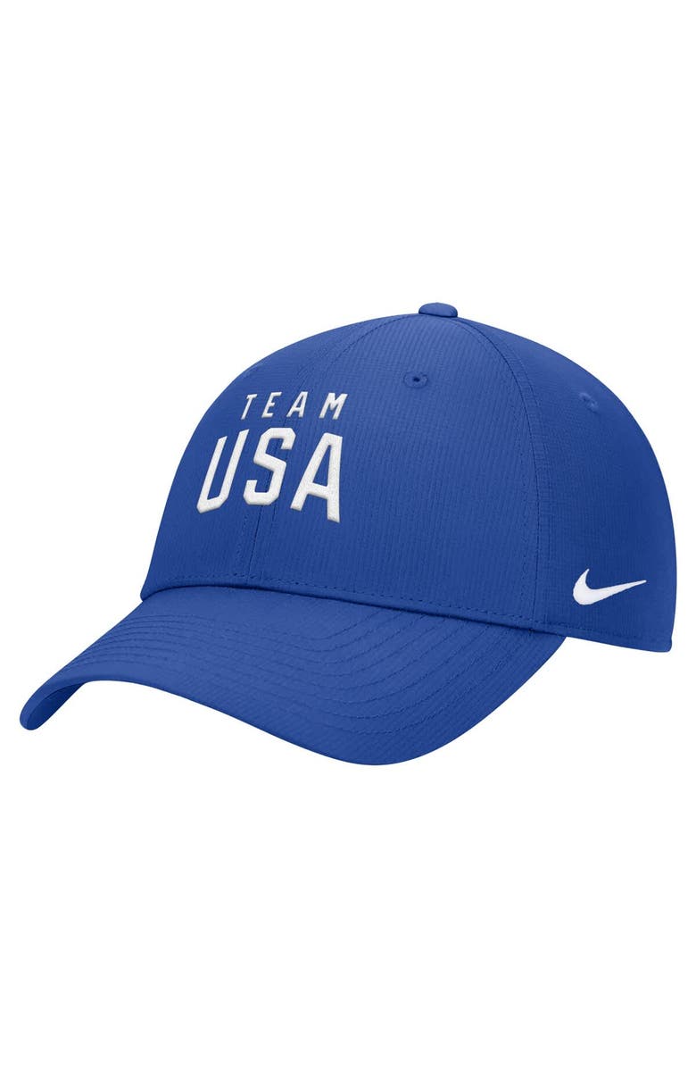 Nike Men's Nike Royal Team USA On-Field Club Ripstop Dri-FIT Adjustable Hat, Main, color, Royal