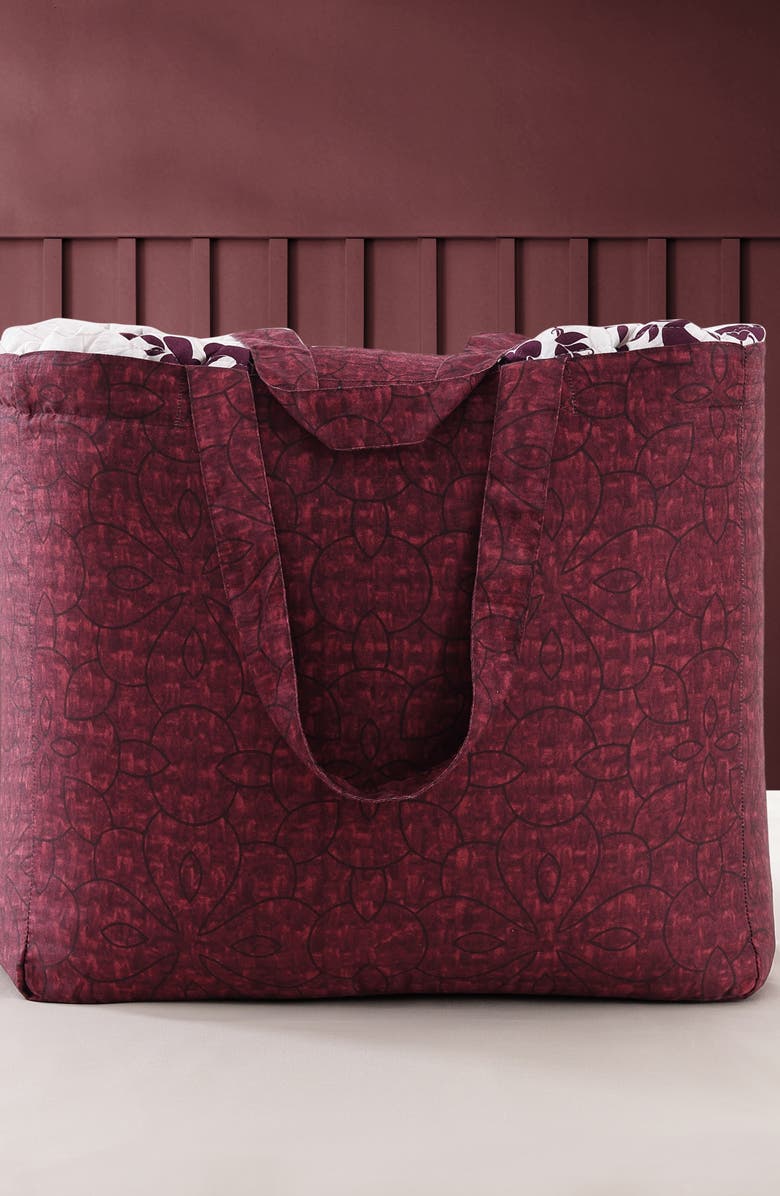 Bebejan Rosewood Harmony Cotton Reversible Quilted Coverlet Set, Alternate, color, Red