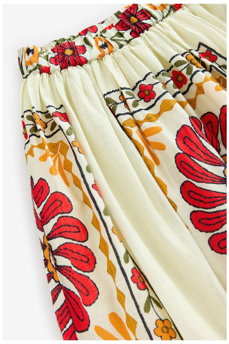 Floral Cotton Maxi Skirt, Alternate, color, NEUTRAL MULTI