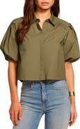 Ramy Brook Valeria Puff Sleeve Cotton Button-Up Shirt