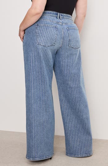 Good Icon Rhinestone Straight Leg Jeans
