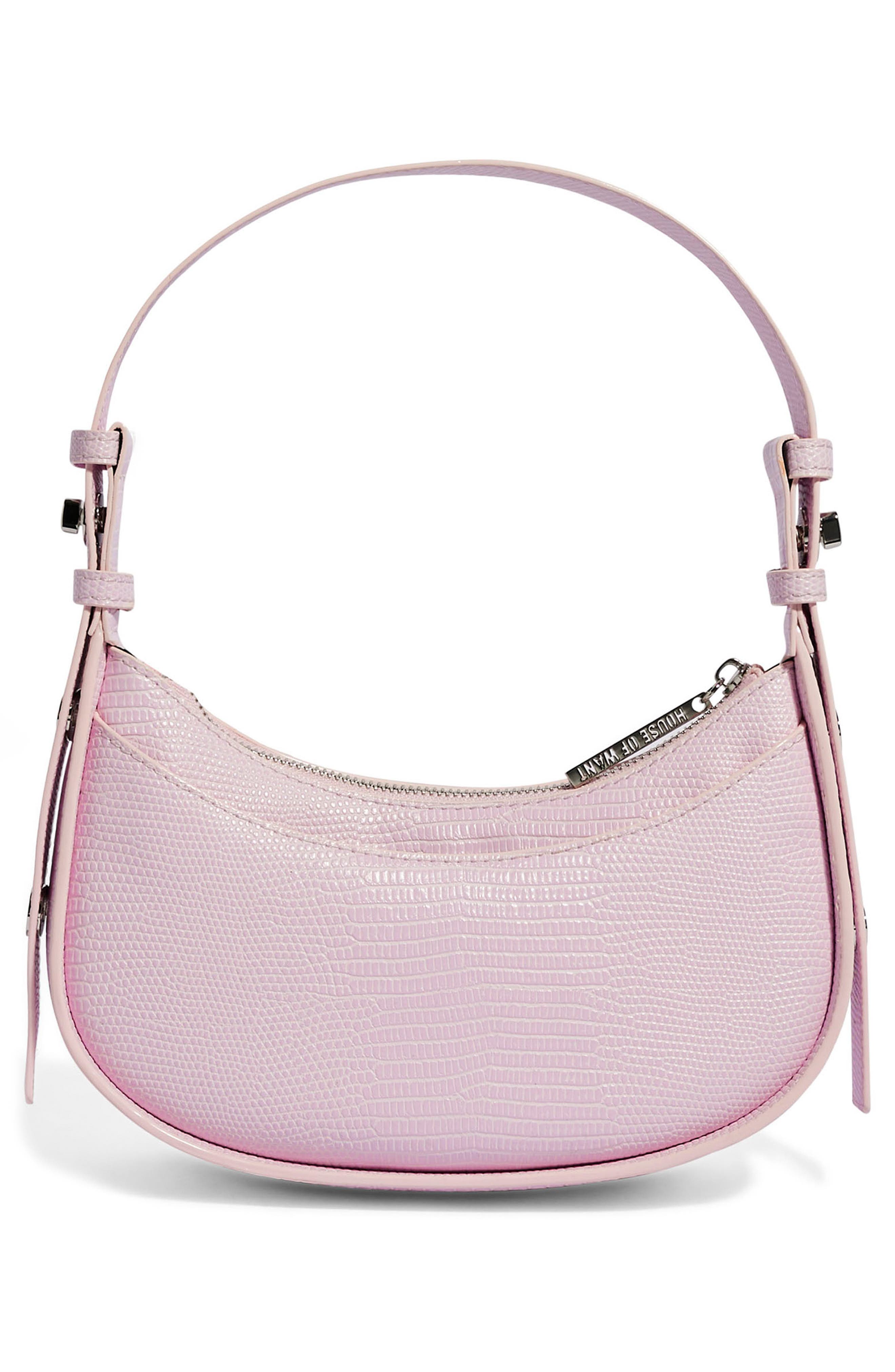 H.O.W. We Are Confident Vegan Leather Shoulder Bag, Alternate, color, PINK LADY